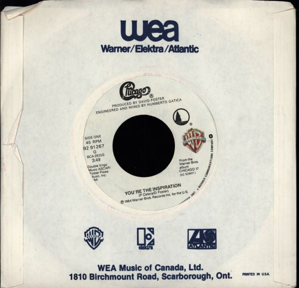 Chicago (2) : You're The Inspiration (7")