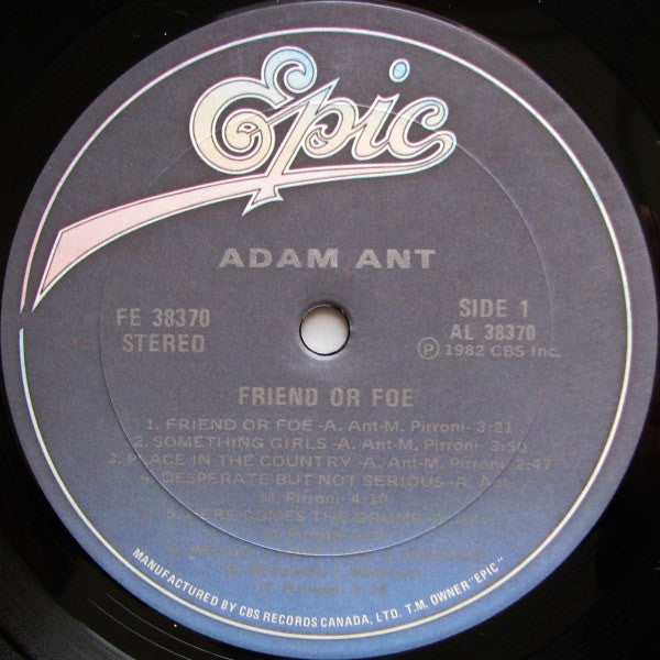 Adam Ant : Friend Or Foe (LP, Album)