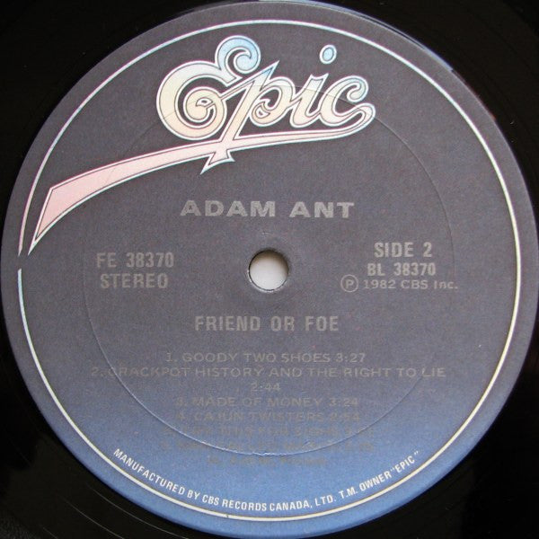 Adam Ant : Friend Or Foe (LP, Album)