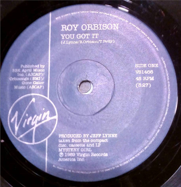 Roy Orbison : You Got It (7", Single)