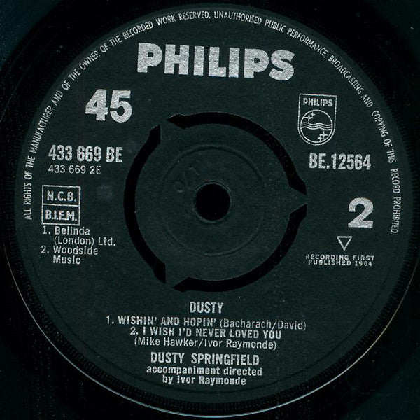 Dusty Springfield : Dusty (7", EP)