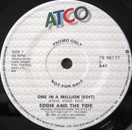 Eddie And The Tide : One In A Million (7", Single, Promo)
