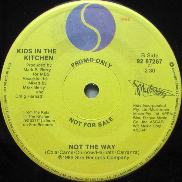 Kids In The Kitchen : Current Stand (7", Single, Promo)