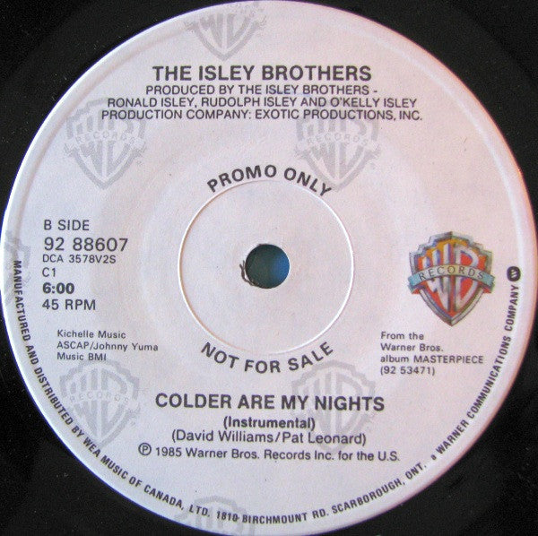 The Isley Brothers : Colder Are My Nights (7", Promo)
