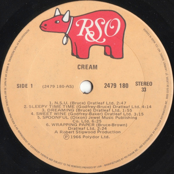 Cream (2) : Cream (LP, Album, RE)