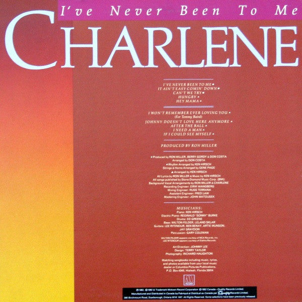 Charlene : I've Never Been To Me (LP, Album)