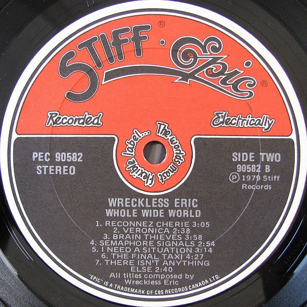 Wreckless Eric : The Whole Wide World (LP, Comp)