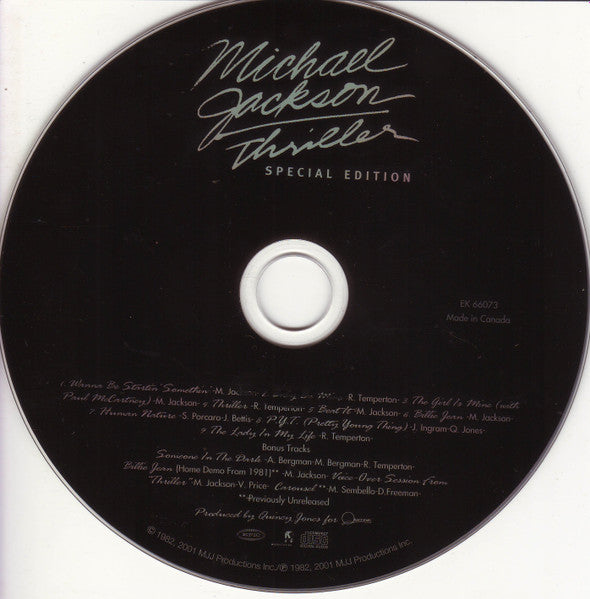 Michael Jackson : Thriller (CD, Album, RE, RM, S/Edition)