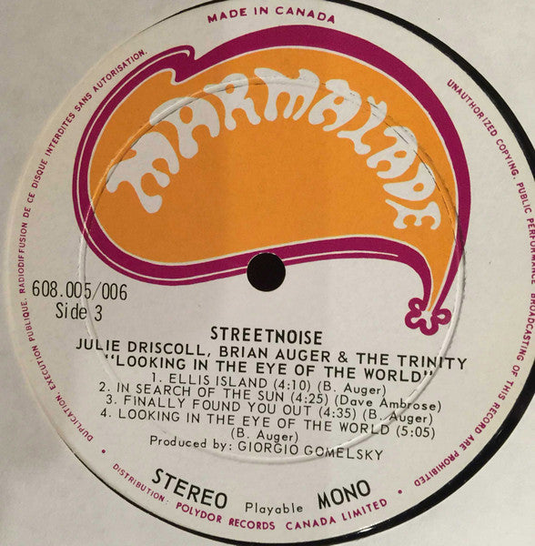 Julie Driscoll, Brian Auger & The Trinity : Streetnoise (2xLP, Album)