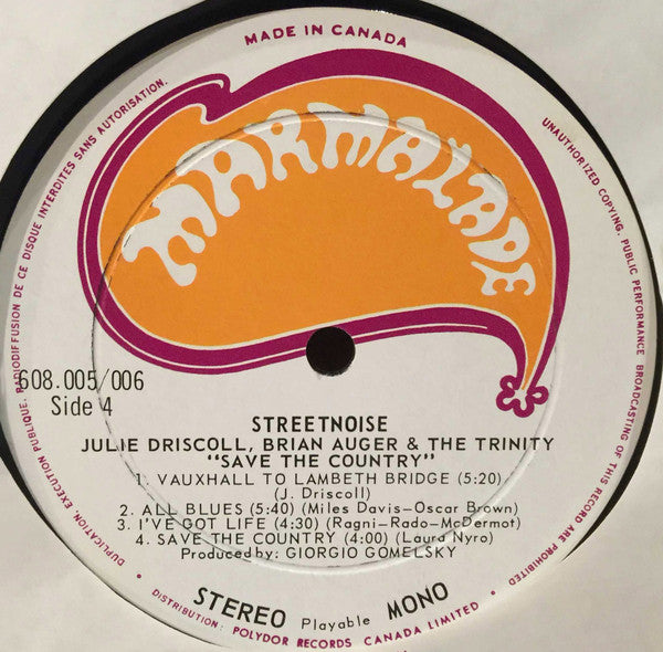 Julie Driscoll, Brian Auger & The Trinity : Streetnoise (2xLP, Album)