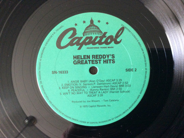 Helen Reddy : Helen Reddy's Greatest Hits (LP, Comp, RE)