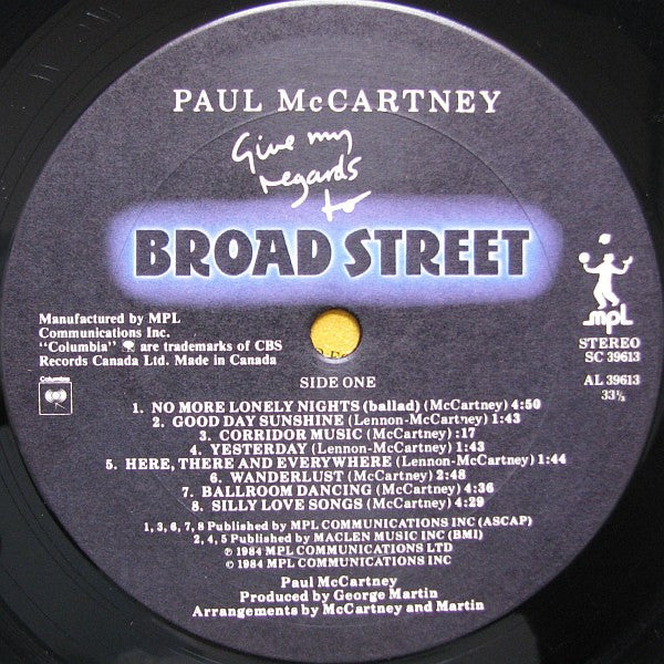 Paul McCartney : Give My Regards To Broad Street (LP, Album)