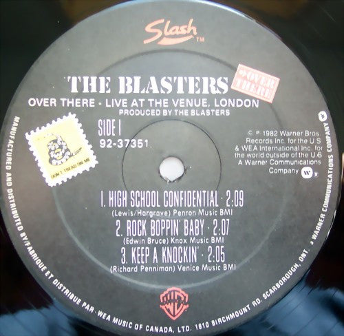 The Blasters : Over There (Live At The Venue, London) (LP, MiniAlbum)