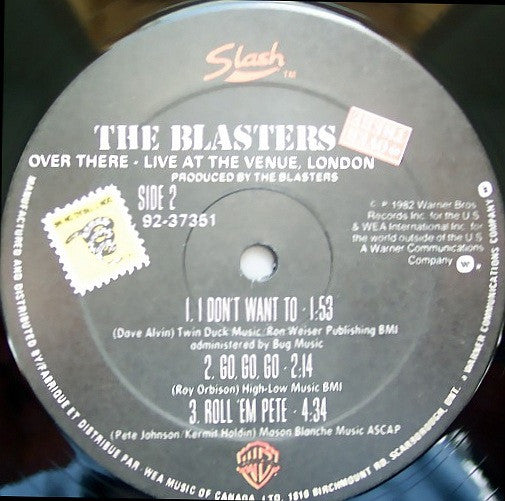 The Blasters : Over There (Live At The Venue, London) (LP, MiniAlbum)