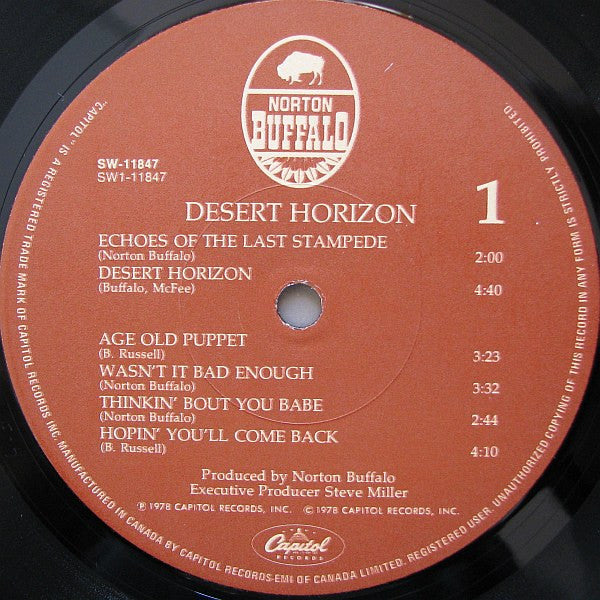 Norton Buffalo : Desert Horizon (LP, Album)