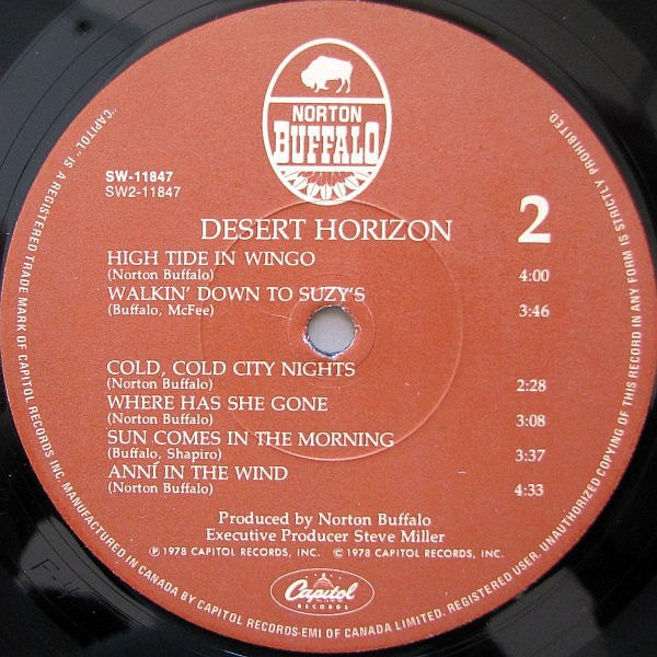 Norton Buffalo : Desert Horizon (LP, Album)
