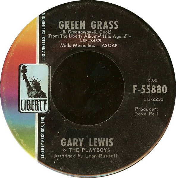 Gary Lewis & The Playboys : Green Grass (7", Single)