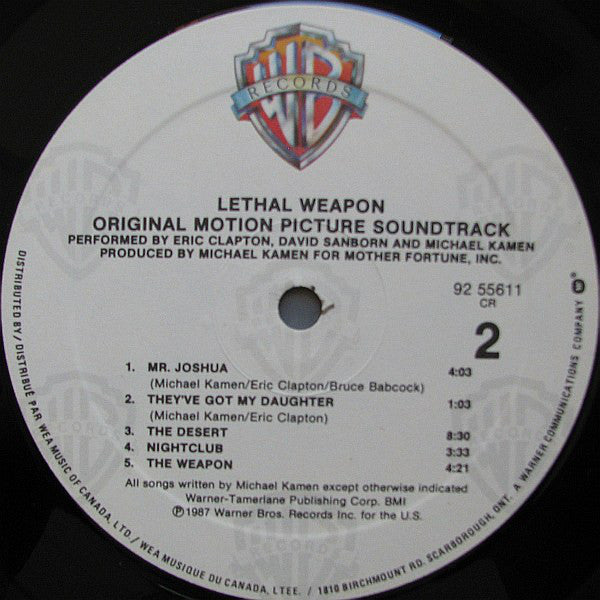 Michael Kamen, David Sanborn, Eric Clapton And Honeymoon Suite : Lethal Weapon: Original Motion Picture Soundtrack (LP, Album)