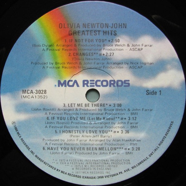 Olivia Newton-John : Olivia Newton-John's Greatest Hits (LP, Comp, RE, Gat)