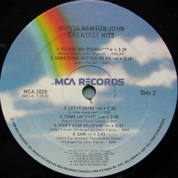 Olivia Newton-John : Olivia Newton-John's Greatest Hits (LP, Comp, RE, Gat)