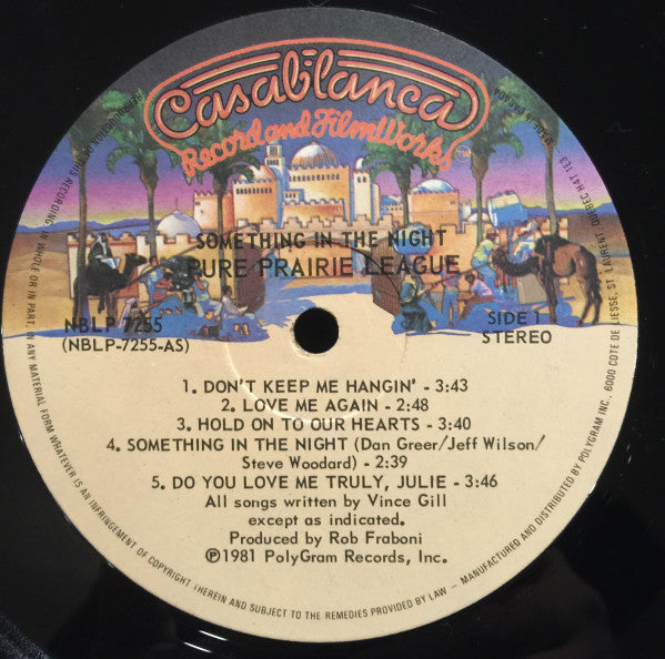 Pure Prairie League : Something In The Night (LP, Album)
