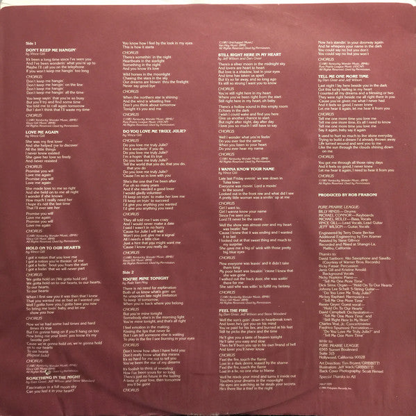 Pure Prairie League : Something In The Night (LP, Album)