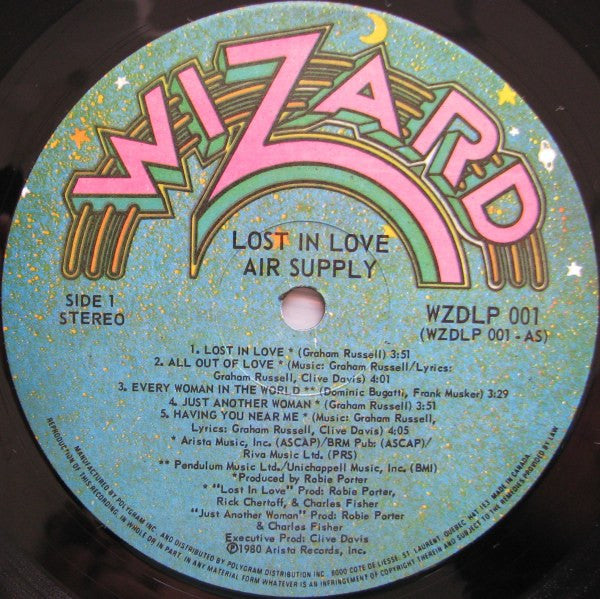Air Supply : Lost In Love (LP, Album)