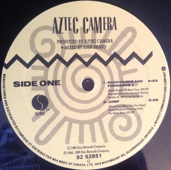 Aztec Camera : Backwards And Forwards (12")