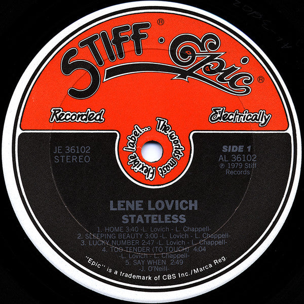 Lene Lovich : Stateless (LP, Album, Pit)