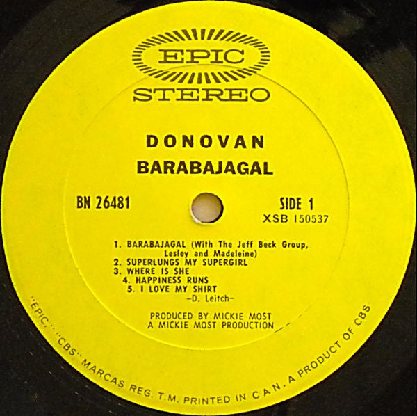 Donovan : Barabajagal (LP, Album)
