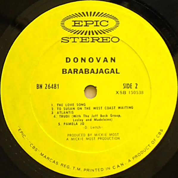 Donovan : Barabajagal (LP, Album)