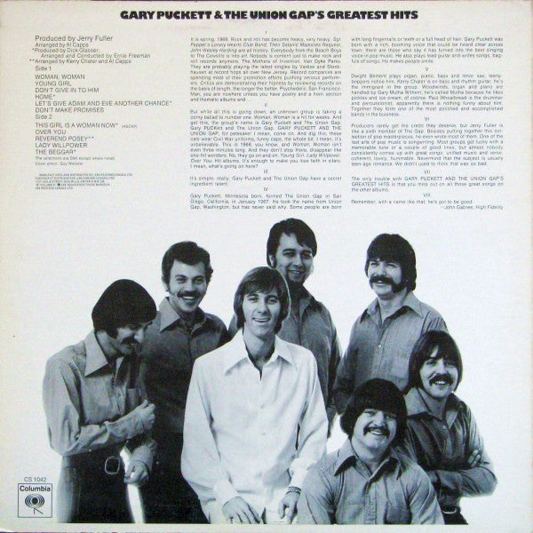 Gary Puckett & The Union Gap : Gary Puckett & The Union Gap's Greatest Hits (LP, Comp, RE)