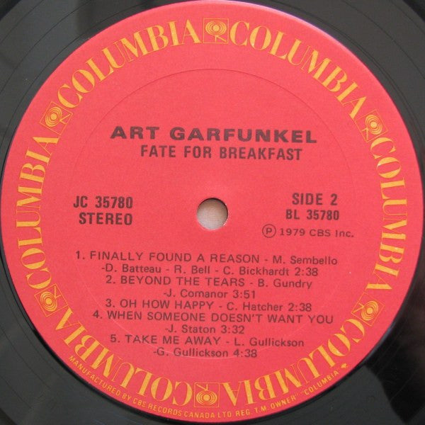 Art Garfunkel : Fate For Breakfast (LP, Album)