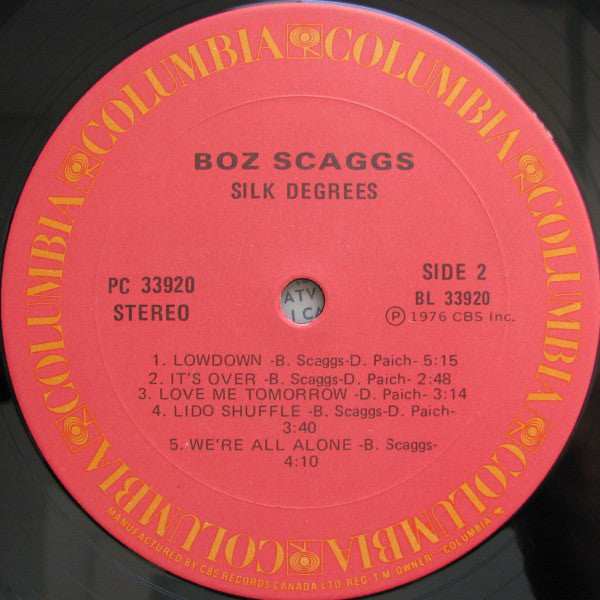 Boz Scaggs : Silk Degrees (LP, Album)