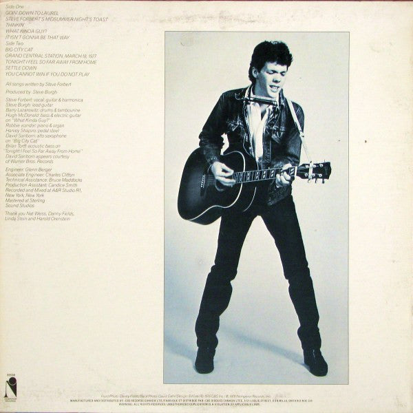 Steve Forbert : Alive On Arrival (LP, Album, RE, RP)