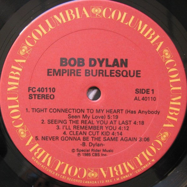 Bob Dylan : Empire Burlesque (LP, Album)