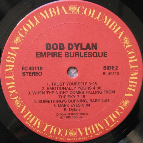 Bob Dylan : Empire Burlesque (LP, Album)