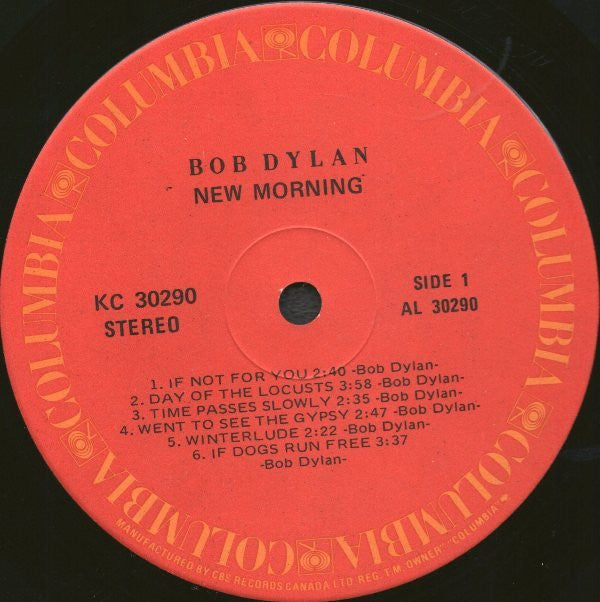 Bob Dylan : New Morning (LP, Album, RE)