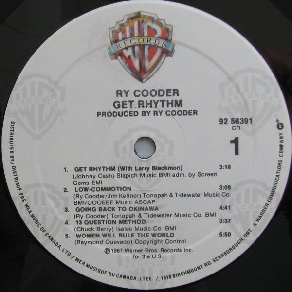 Ry Cooder : Get Rhythm (LP, Album)