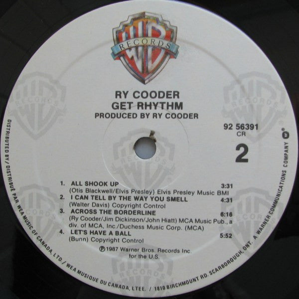 Ry Cooder : Get Rhythm (LP, Album)