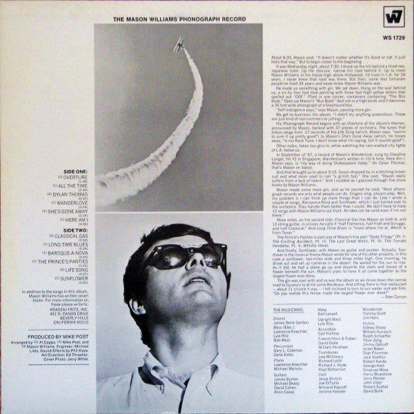 Mason Williams : The Mason Williams Phonograph Record (LP, Album, RE)