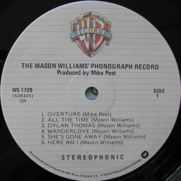 Mason Williams : The Mason Williams Phonograph Record (LP, Album, RE)