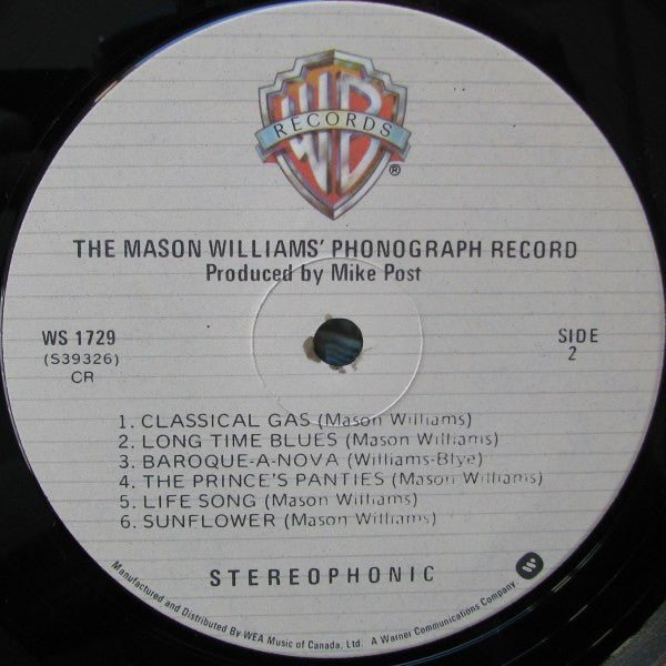 Mason Williams : The Mason Williams Phonograph Record (LP, Album, RE)