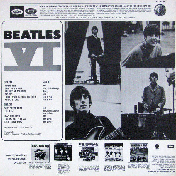 The Beatles : Beatles VI (LP, Album, RE, Pur)