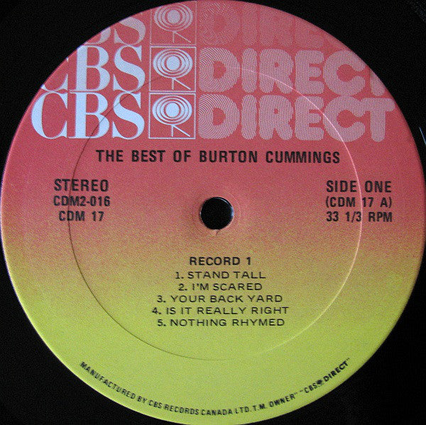 Burton Cummings : The Best Of Burton Cummings (2xLP, Comp)