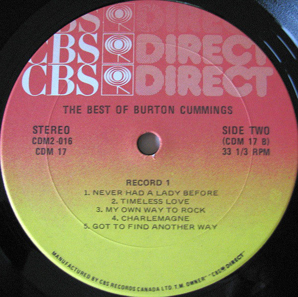 Burton Cummings : The Best Of Burton Cummings (2xLP, Comp)