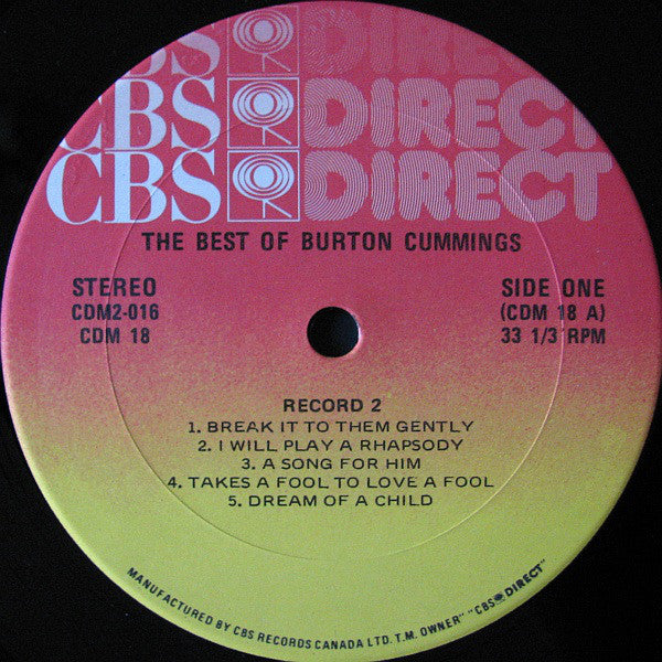 Burton Cummings : The Best Of Burton Cummings (2xLP, Comp)