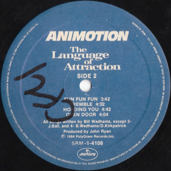 Animotion : The Language Of Attraction (LP, Album)