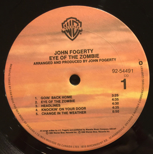 John Fogerty : Eye Of The Zombie (LP, Album)