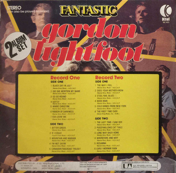 Gordon Lightfoot : Fantastic (2xLP, Comp, Ltd, Gat)